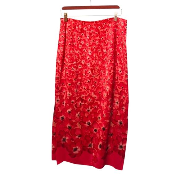 Neiman Marcus Red Maxi Pencil Skirt for Cocktail sz 12 - Picture 4 of 8